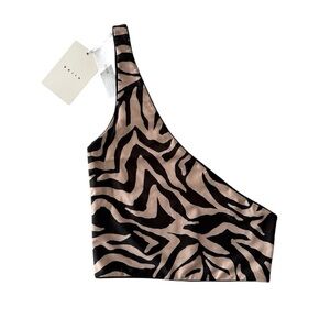 Baiia Swim One Shoulder Brasilla Bikini Top